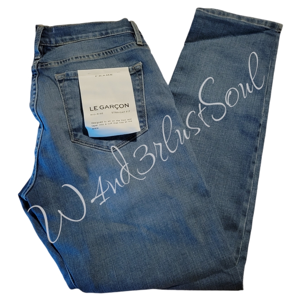 Frame Denim Le Gracon Mid Rise Straight Leg Size 27 NWT